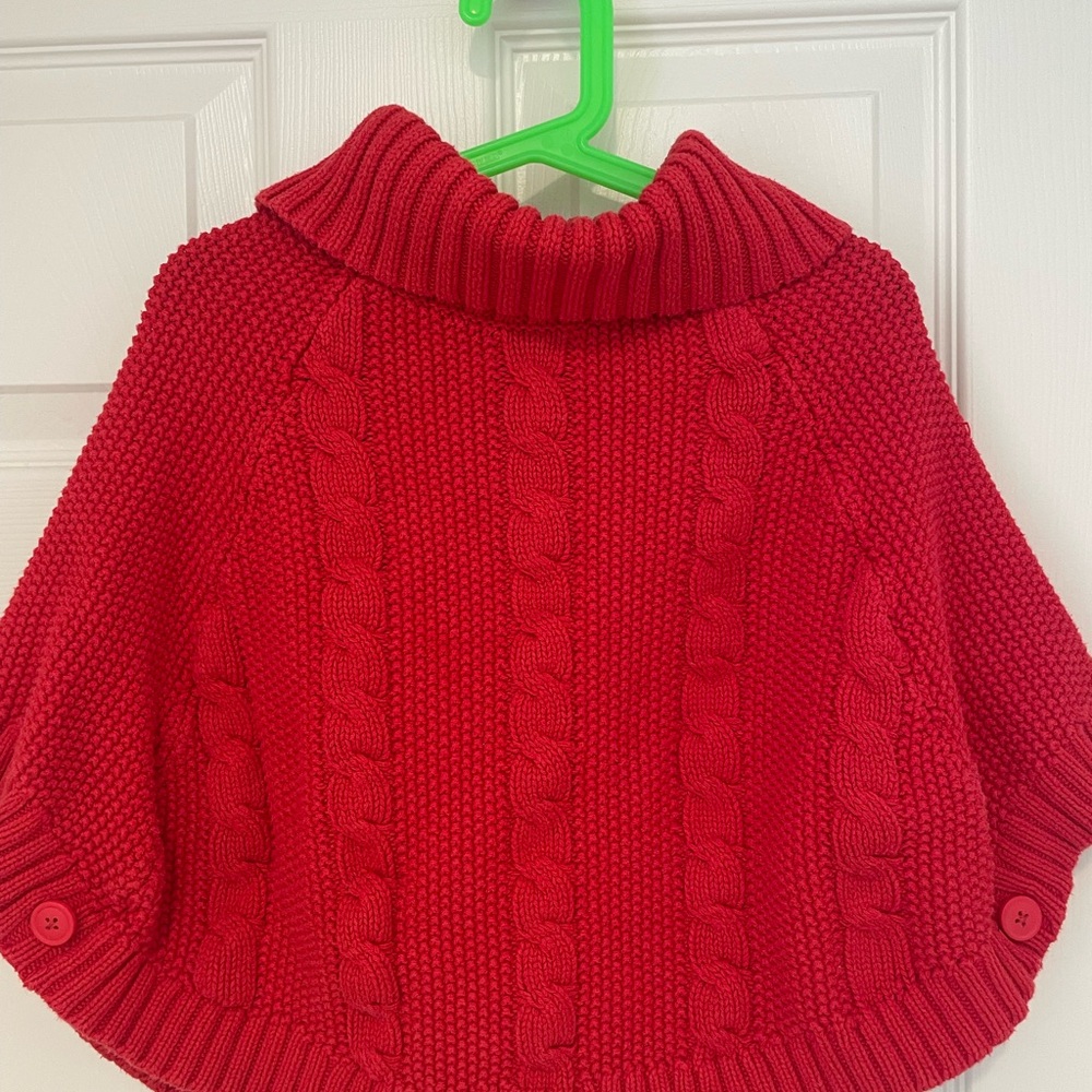 Carter's Vibrant Red Poncho Sweater